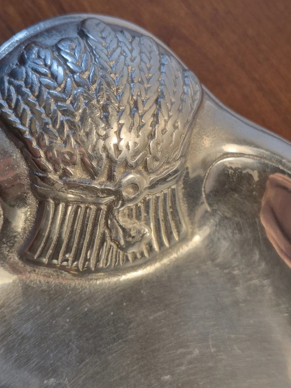 Vintage Wilton Armetale Pewter Wheat Handled Motif Rare Pattern